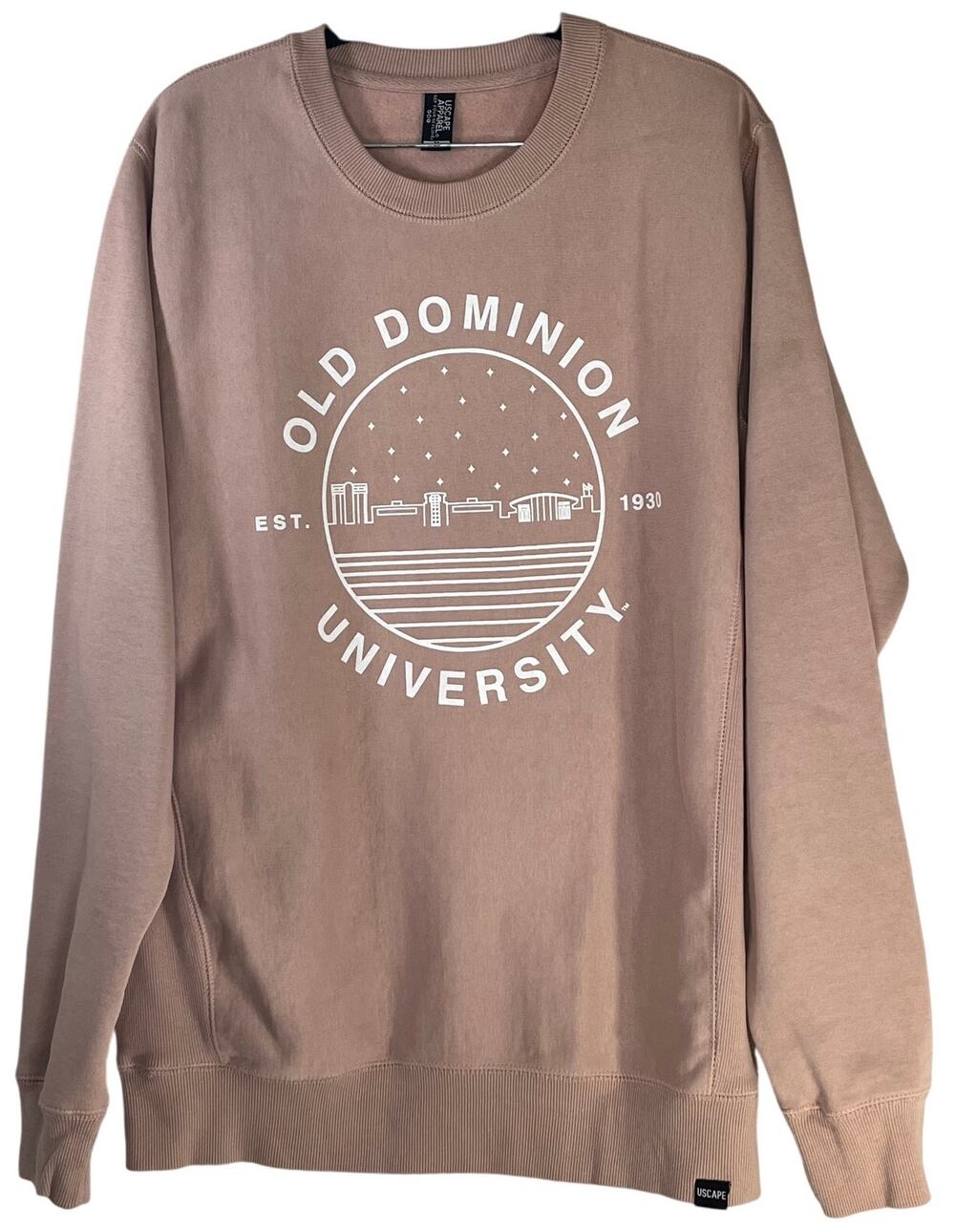 Upscale Apparel Beige Old Dominion University Graphic Sweatshirt Size M